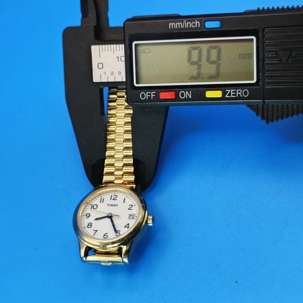 Vintage 1996 Timex Indiglo‎ Date 25mm Women's Quartz Watch Gold Size 4-8+